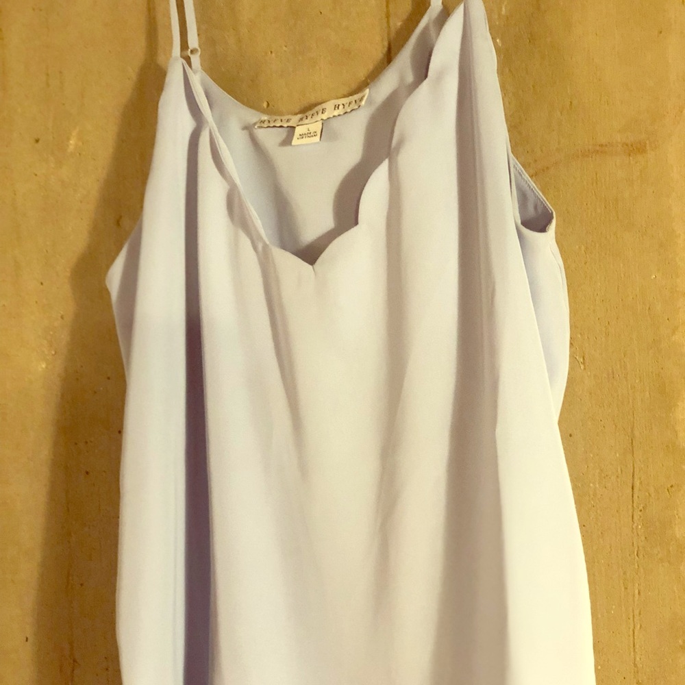 Light Blue Scalloped Tank
